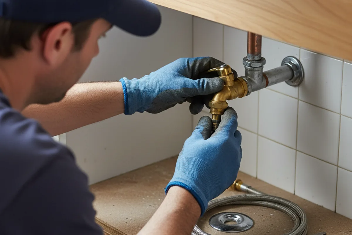 Shutoff valve and fitting work during Faucet and Fixture Repair in East Aurora